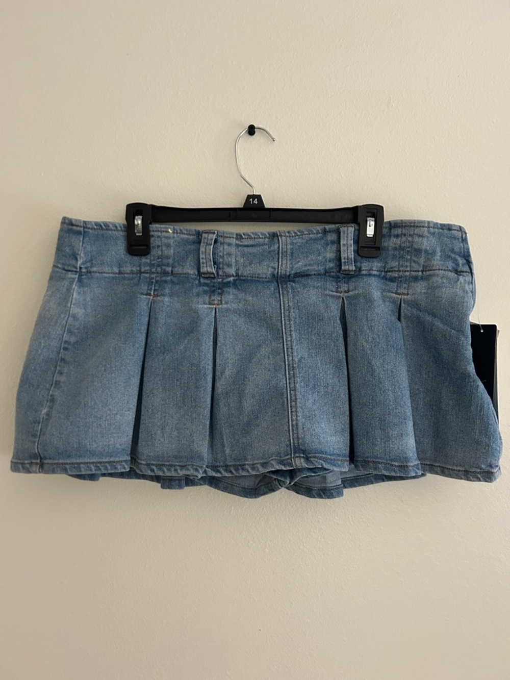 Madden Girl Light Blue Denim Pleated Skort NWT
